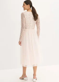 New Vestido de cóctel con bordado de lentejuelas Mujer Vestidos|Novedades