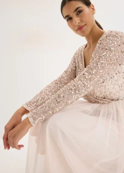 New Vestido de cóctel con bordado de lentejuelas Mujer Vestidos|Novedades