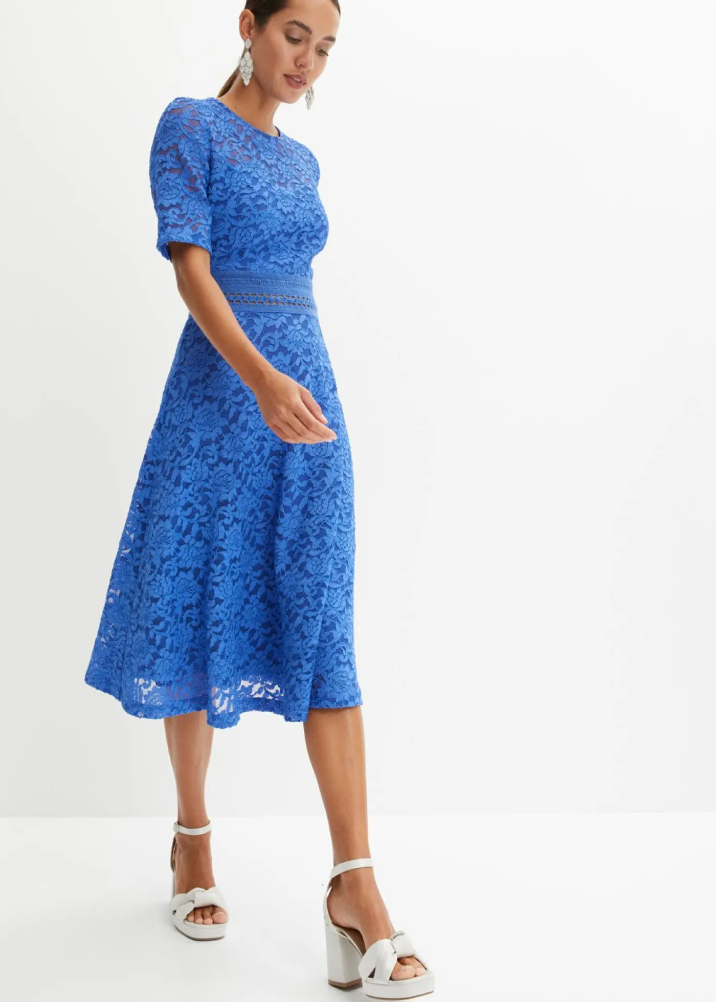 Vestido de encaje con ganchillo Mujer Vestidos|Ropa Elegante