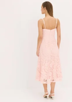 Outlet Vestido de encaje con tirantes decorados Mujer Vestidos|Ropa Elegante