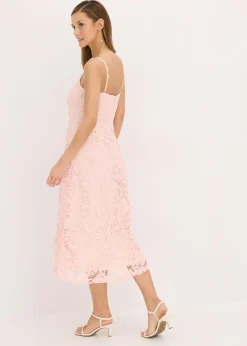 Outlet Vestido de encaje con tirantes decorados Mujer Vestidos|Ropa Elegante
