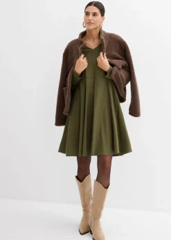 New Vestido de franela ligero de algodón puro Mujer Vestidos