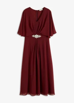 Hot Vestido de gasa con aplicación de piedras Mujer Vestidos|Ropa Elegante