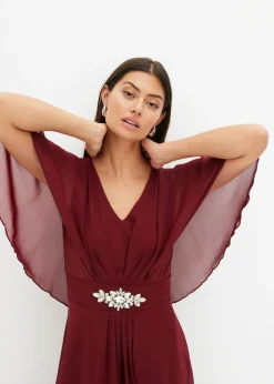 Hot Vestido de gasa con aplicación de piedras Mujer Vestidos|Ropa Elegante