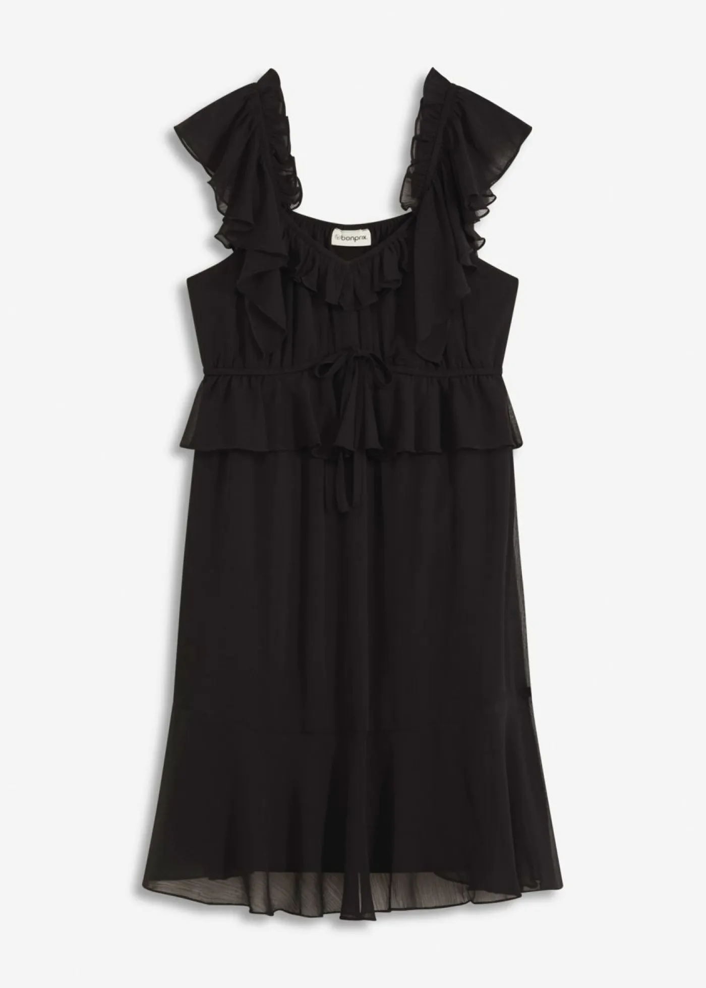 Vestido de gasa con corte en A Mujer Vestidos