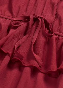 Vestido de gasa con corte en A Mujer Vestidos