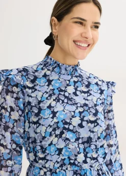 Sale Vestido de gasa con cuello alto Mujer Tallas Pequeñas|Vestidos