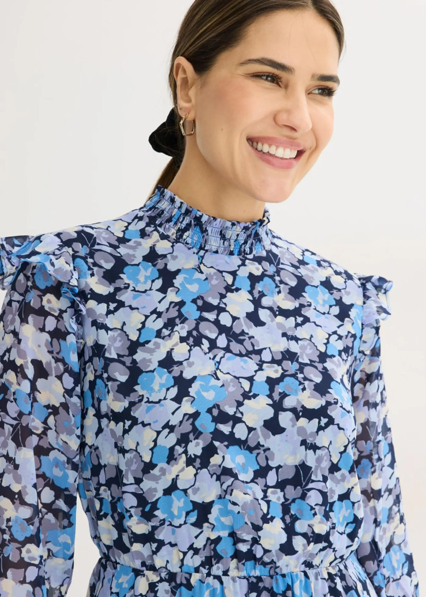 Sale Vestido de gasa con cuello alto Mujer Tallas Pequeñas|Vestidos