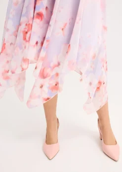 Vestido de gasa con dobladillo asimétrico y cordón Mujer Vestidos|Ropa Elegante