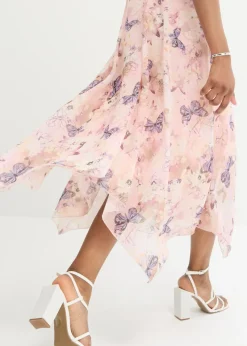 Discount Vestido de gasa con encaje fino Mujer Vestidos|Novedades