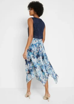 Online Vestido de gasa con encaje fino Mujer Vestidos|Novedades
