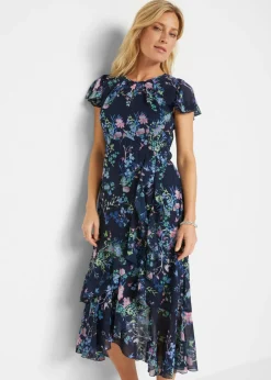 Sale Vestido de gasa con mangas tipo murciélago Mujer Vestidos