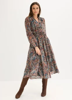 Best Vestido de gasa con patrón de paisley Mujer Vestidos|Tallas Pequeñas