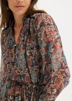 Best Vestido de gasa con patrón de paisley Mujer Vestidos|Tallas Pequeñas