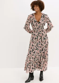 Hot Vestido de gasa con volantes Mujer Vestidos