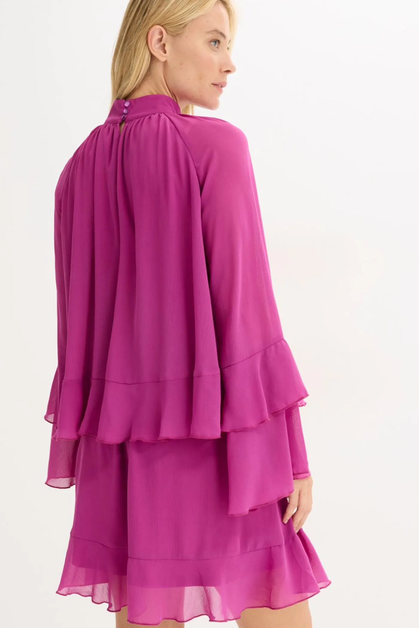Online Vestido de gasa con volantes Mujer Vestidos