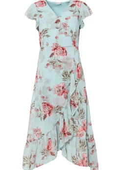 Best Vestido de gasa con volantes Mujer Vestidos