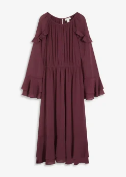 Clearance Vestido de gasa con volantes Mujer Vestidos