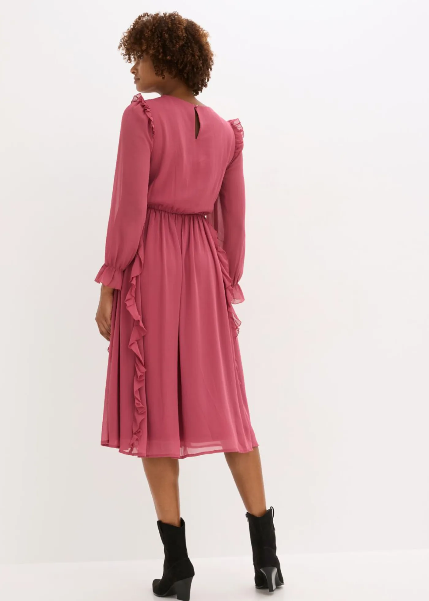New Vestido de gasa con volantes Mujer Vestidos