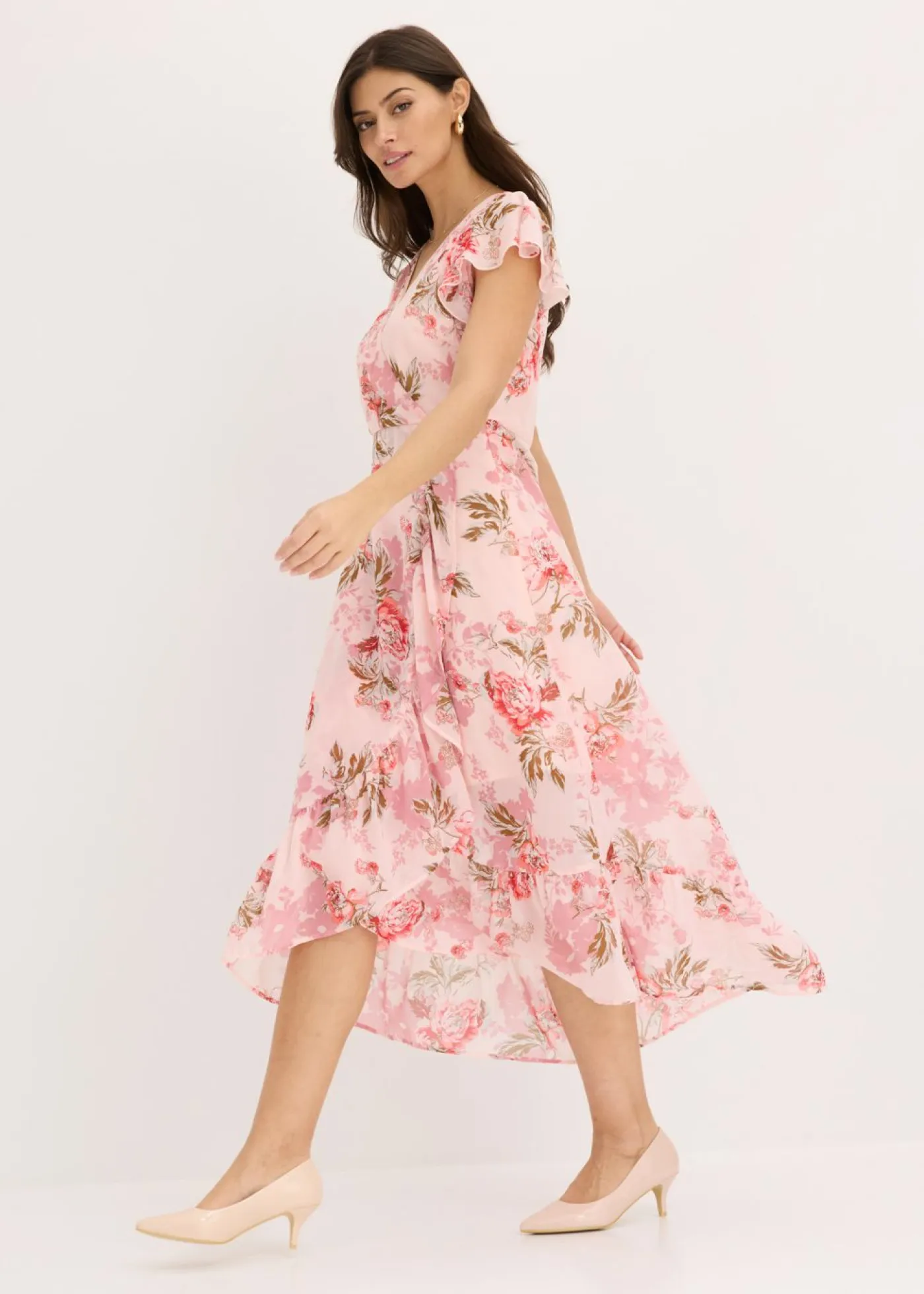 Sale Vestido de gasa con volantes Mujer Vestidos