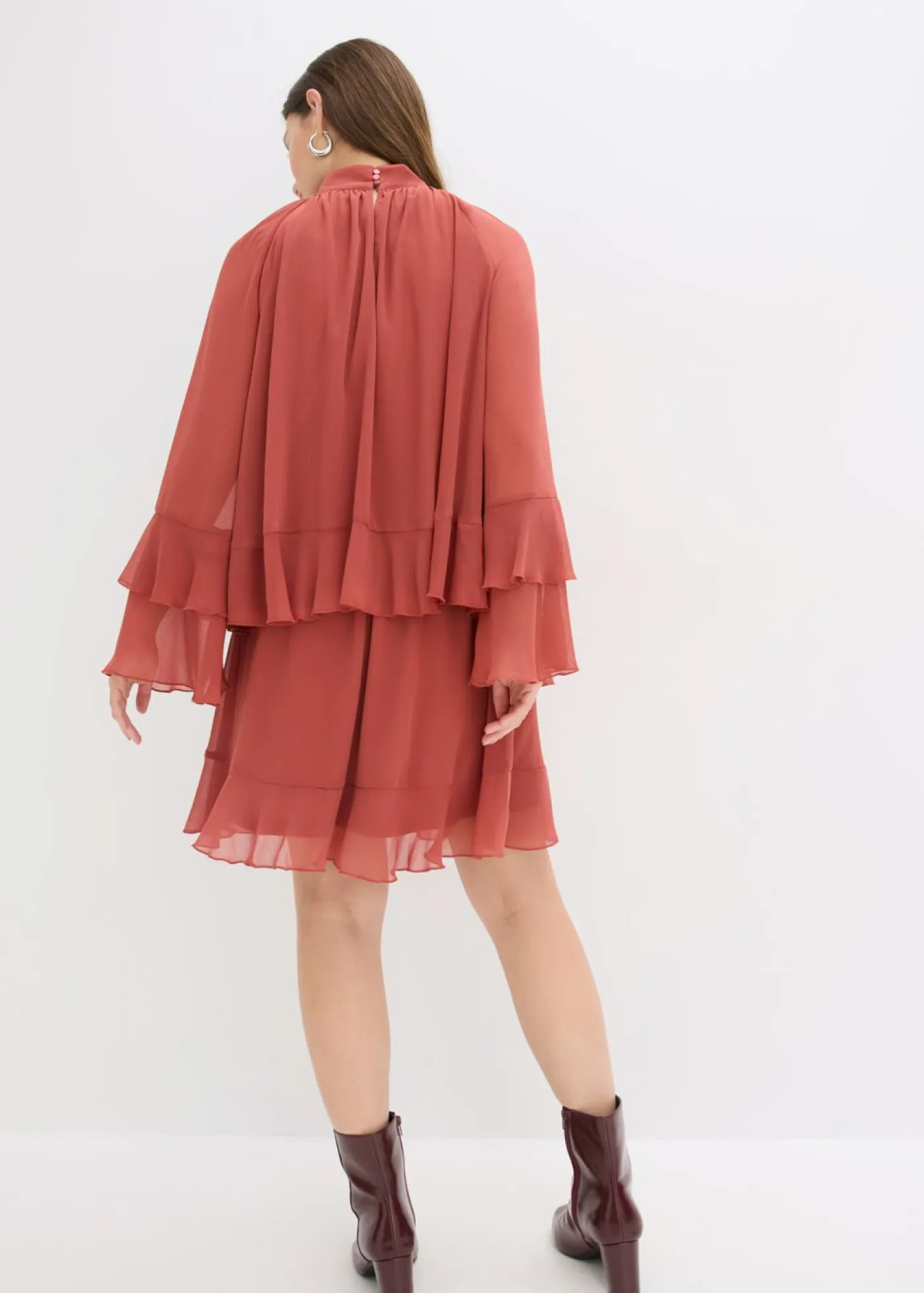 Sale Vestido de gasa con volantes Mujer Vestidos