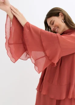 Sale Vestido de gasa con volantes Mujer Vestidos