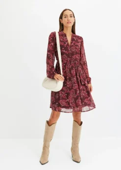 Vestido de gasa estampado Mujer Vestidos