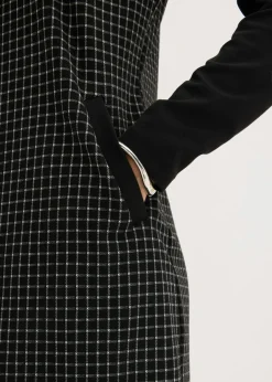 Online Vestido de jacquard con cuello en contraste Mujer Vestidos
