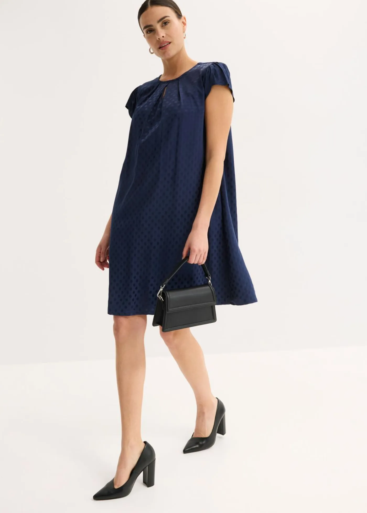 Best Vestido de jacquard con pinzas Mujer Vestidos