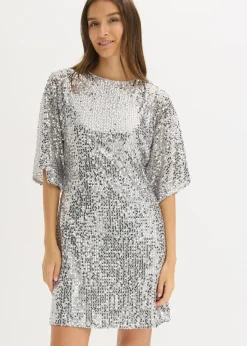 Clearance Vestido de lentejuelas con detalle de lazo Mujer Vestidos