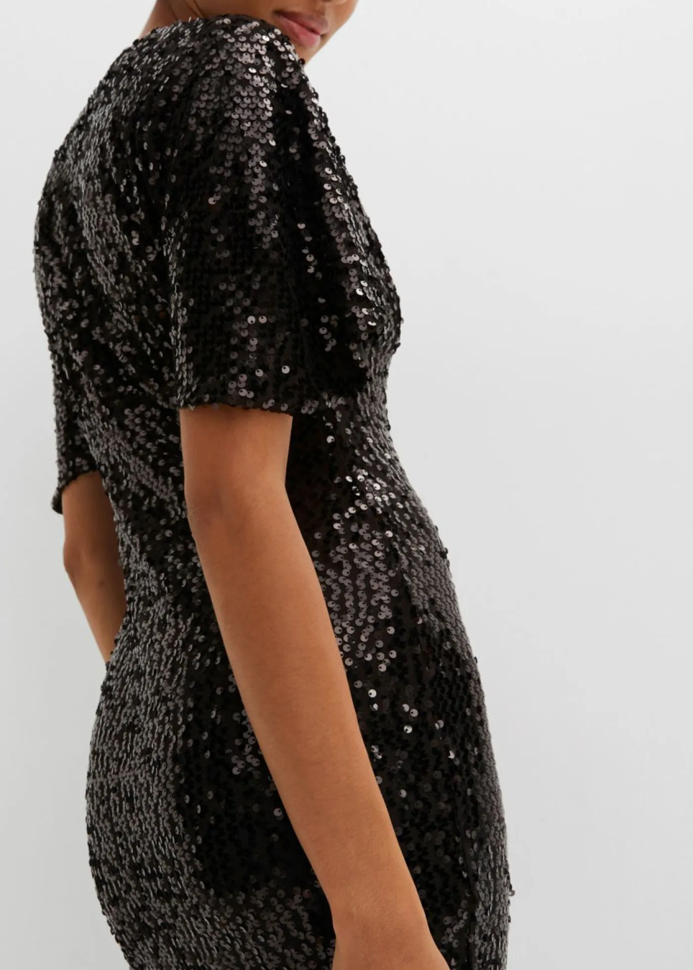 New Vestido de lentejuelas con escote profundo Mujer Vestidos|Tallas Pequeñas