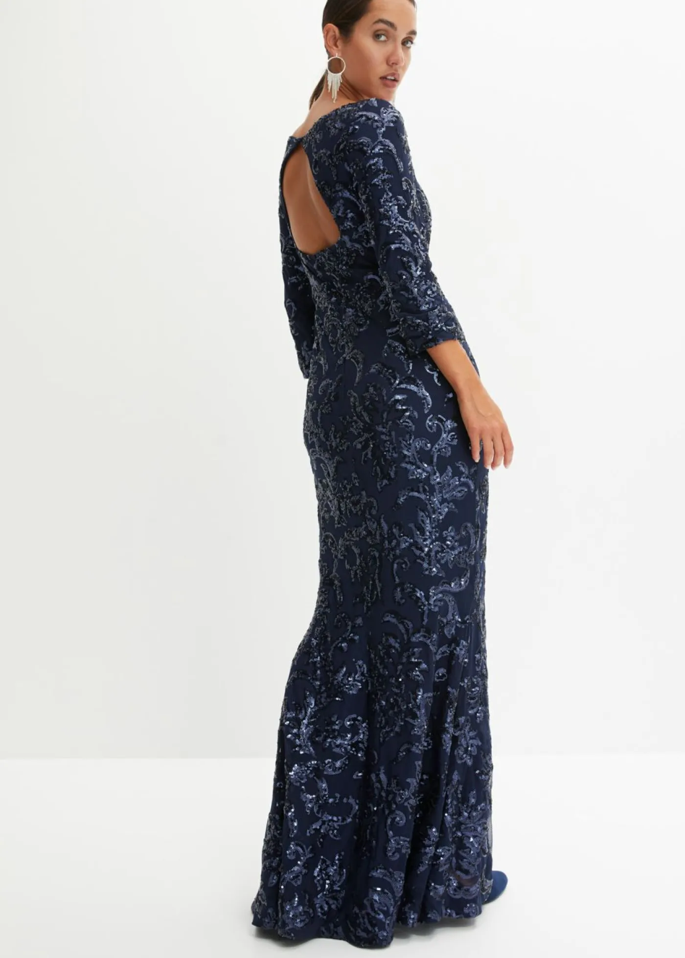 New Vestido de lentejuelas con escote en la espalda Mujer Vestidos|Tallas Pequeñas