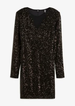 Best Vestido de lentejuelas con hombreras Mujer Vestidos