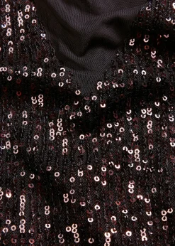 Best Vestido de lentejuelas con hombreras Mujer Vestidos