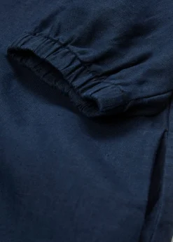 New Vestido de lino puro con mangas 3/4 Mujer Premium|Vestidos