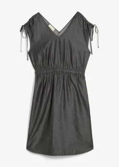 New Vestido de lyocell liso Mujer Vestidos