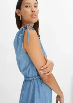 Sale Vestido de lyocell liso Mujer Vestidos