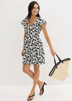 Discount Vestido de material estructurado con mangas de murciélago Mujer Vestidos