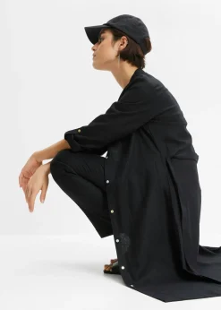 Sale Vestido de mezcla de lino y viscosa con bolsillos Mujer Vestidos|Novedades