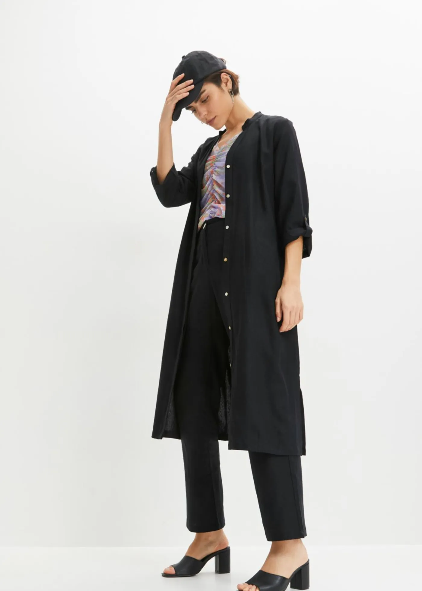 New Vestido de mezcla de lino y viscosa con bolsillos Mujer Vestidos|Novedades