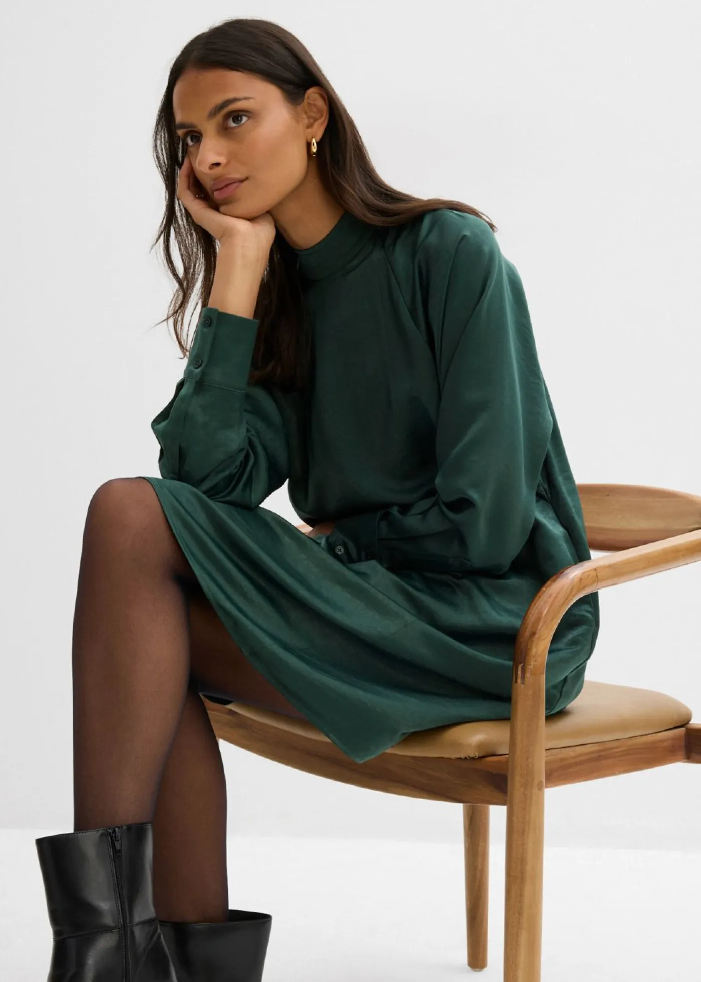 Vestido de mezcla de viscosa Mujer Esenciales|Vestidos