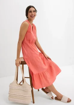 Outlet Vestido de muselina suave Mujer Vestidos
