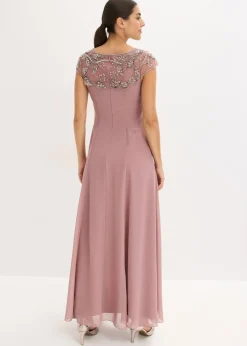 Online Vestido de noche con aplicación de encaje Mujer Vestidos|Novedades