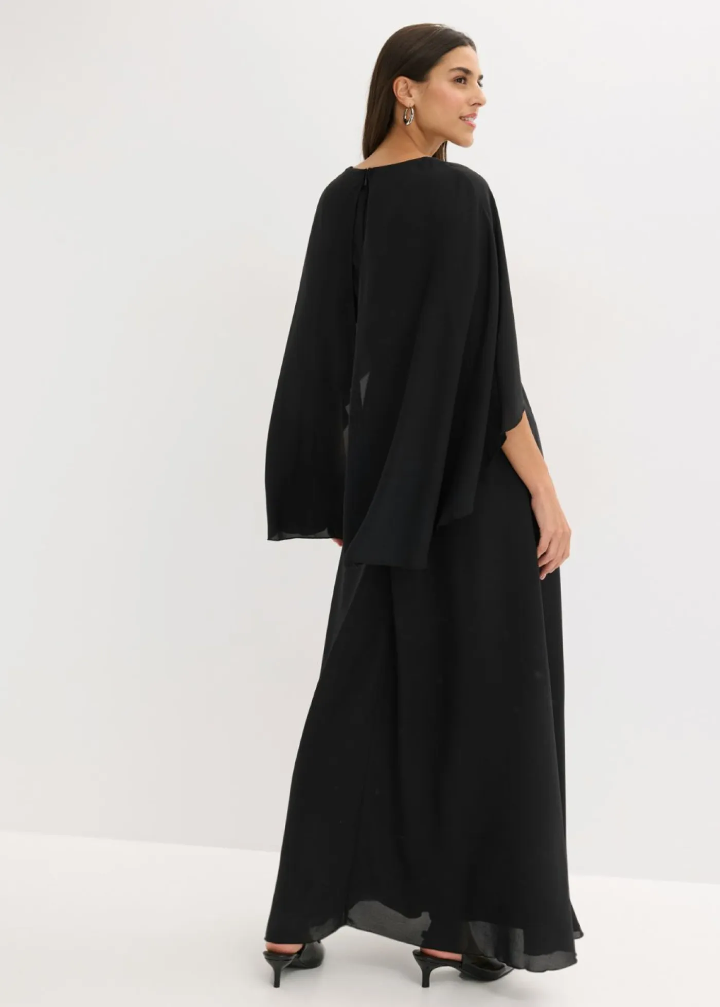 Hot Vestido de noche de gasa fina con inserto de lentejuelas Mujer Vestidos|Novedades
