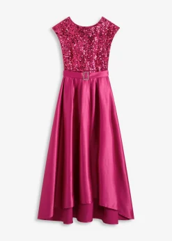 Best Vestido de noche de satén brillante con lentejuelas Mujer Ropa Elegante|Tallas Pequeñas