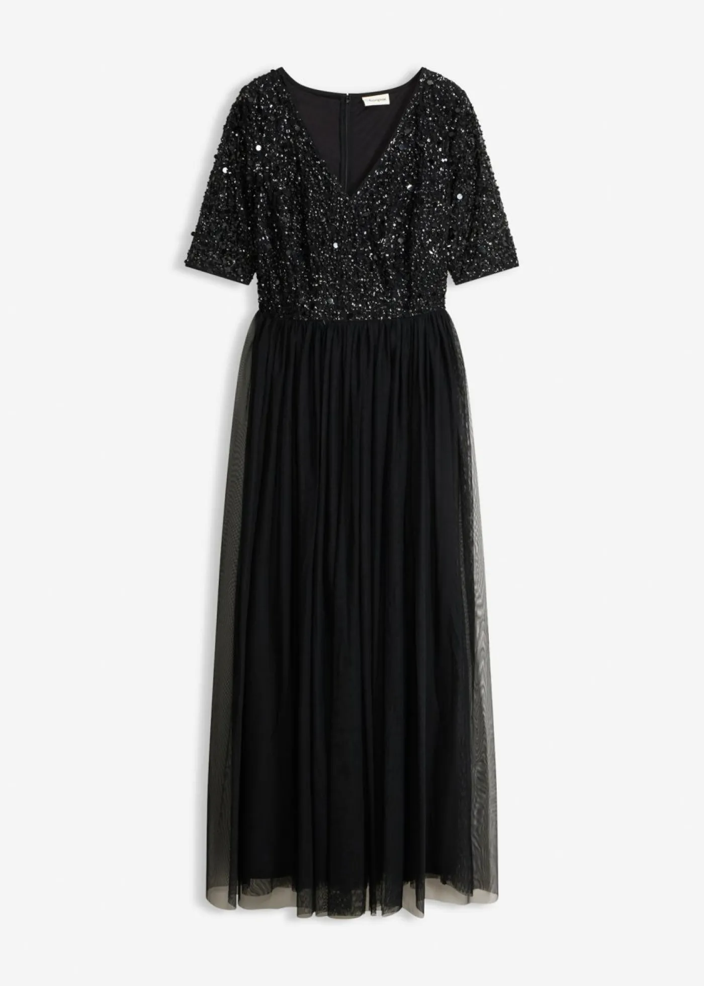 Sale Vestido de noche de tul delicado con bordado de lentejuelas Mujer Vestidos|Tallas Pequeñas