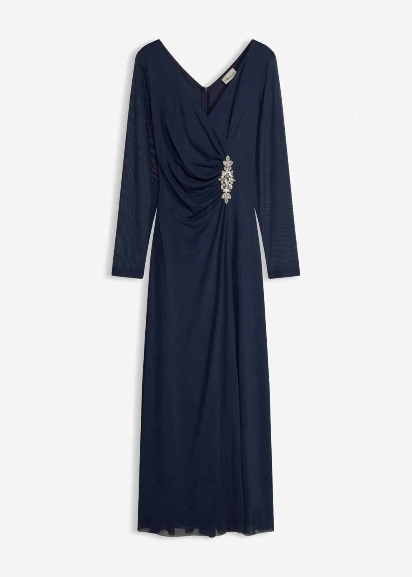 Hot Vestido de noche de tul delicado con aplicación de piedras Mujer Vestidos|Novedades