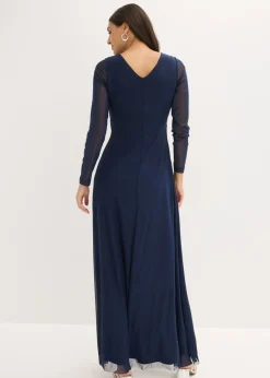 Hot Vestido de noche de tul delicado con aplicación de piedras Mujer Vestidos|Novedades