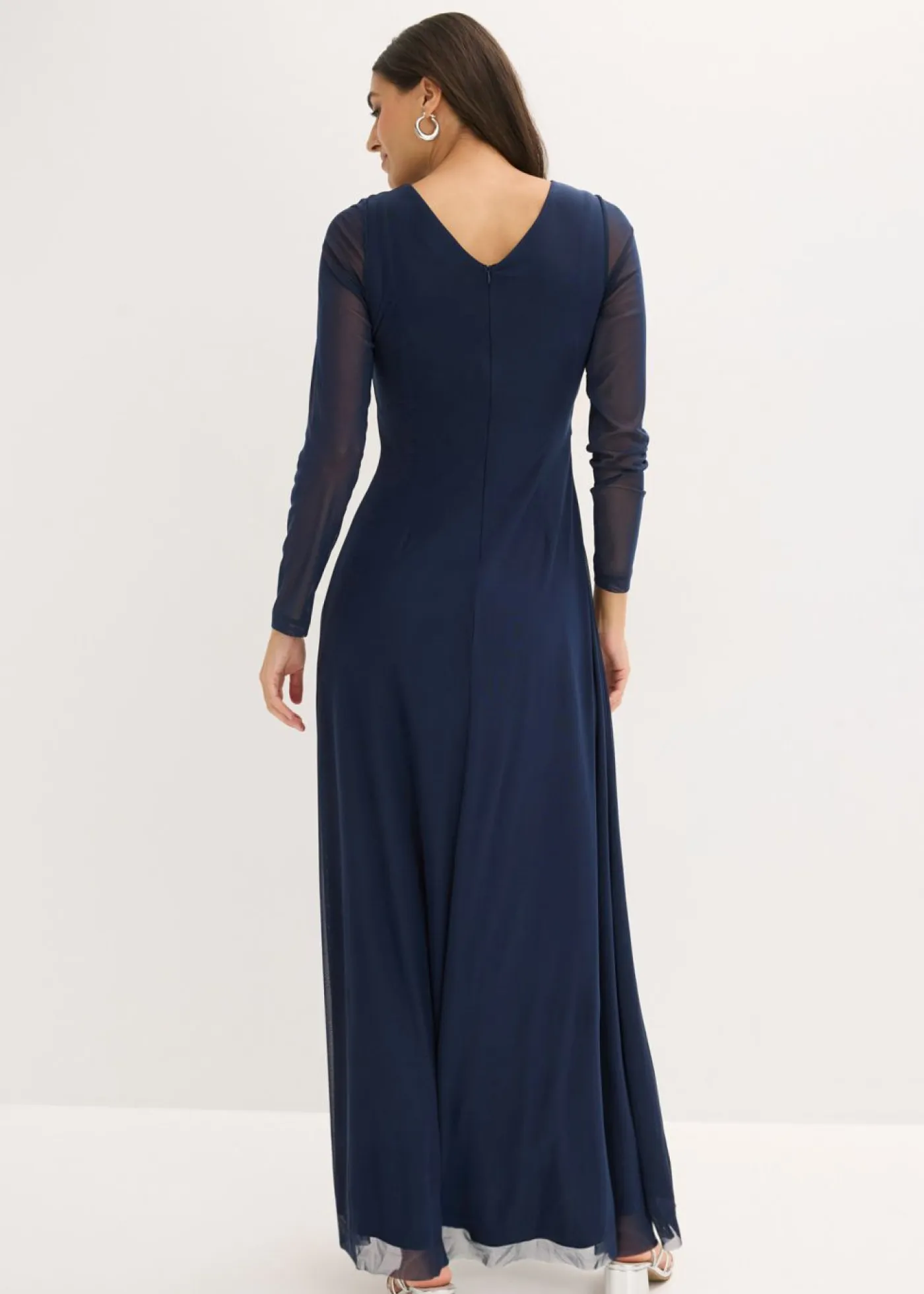 Hot Vestido de noche de tul delicado con aplicación de piedras Mujer Vestidos|Novedades