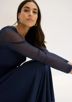 Hot Vestido de noche de tul delicado con aplicación de piedras Mujer Vestidos|Novedades